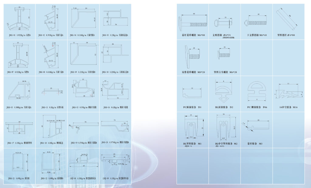 Aluminum Extrusion Profiles for Glass Greenhouse - Glass aluminum material - Greenhouse design and construction、 Park pl...