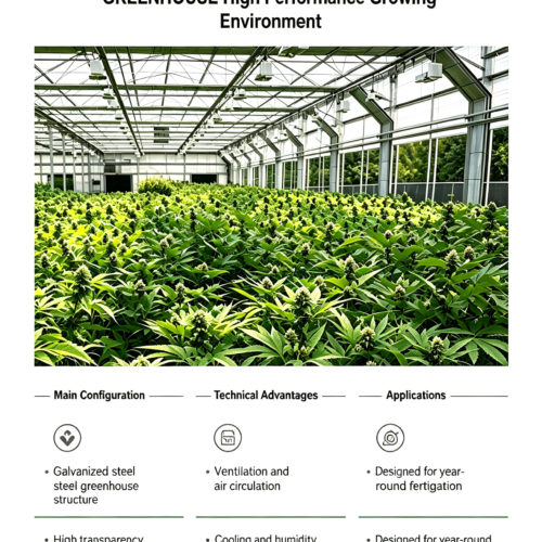 multi‑span cannabis greenhouse