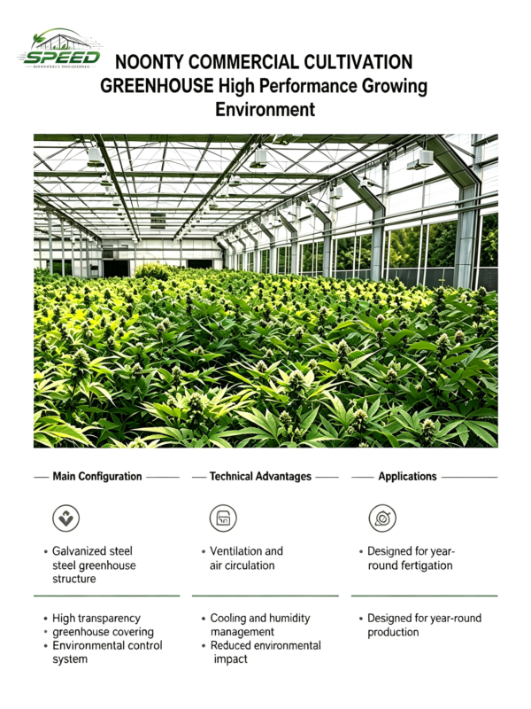 多跨度大麻温室 - multi‑span cannabis greenhouse - speedgreenhouse.com
